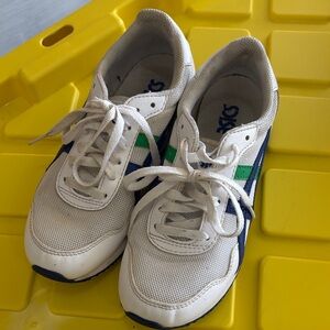 ASICS White and Green Sneakers Woman’s Size 4